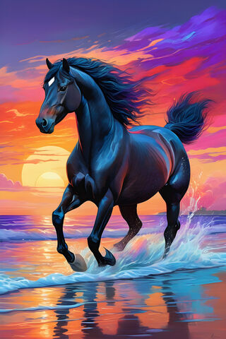 Black Stallion, Horse