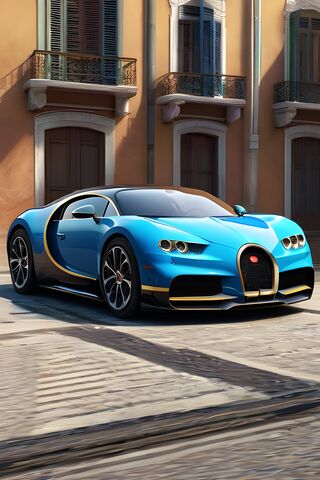 Stunning Blue Bugatti Chiron 🚗💨