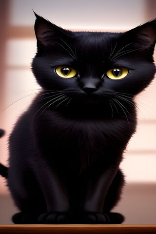 Mysterious Black Cat 🐾✨