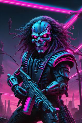 Cyber Warrior in Neon G..