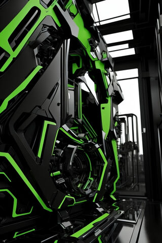 Black & Green Turbine