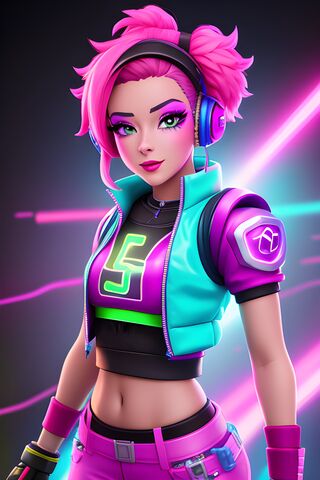 Neon Vibes: The Bright Bomber