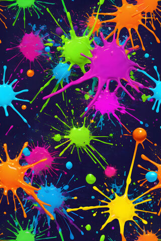 Colorful Paint Splashes..
