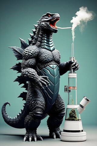 Godzilla Takes a Puff! ..