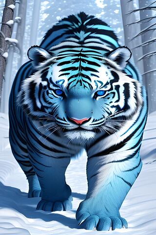 Frosty Blue Majesty: The Enigmatic Blue Eyed Tiger
