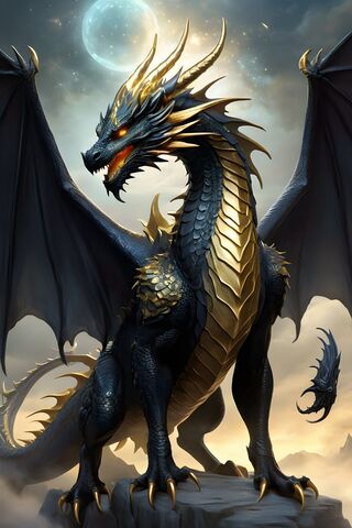Majestic Black Dragon
