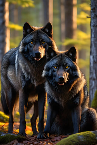 Black Timber Wolves