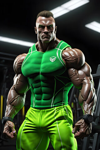 Bodybuilder In The Gym
