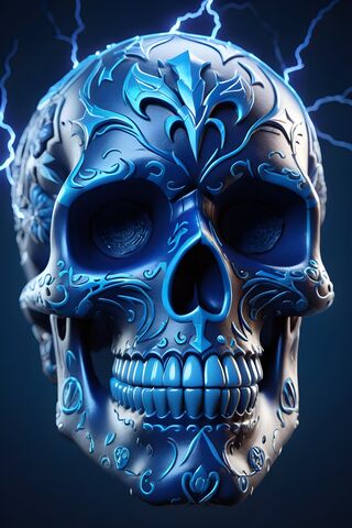 Blue Sugar Skull