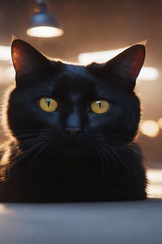 Mysterious Black Cat 🐾✨