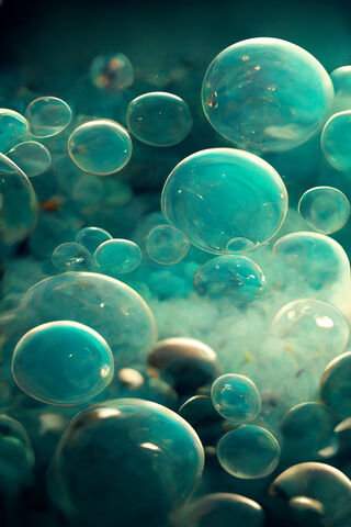 Blue Fluid Bubble 3D