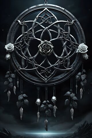 Black Celtic Knot Dream Catcher