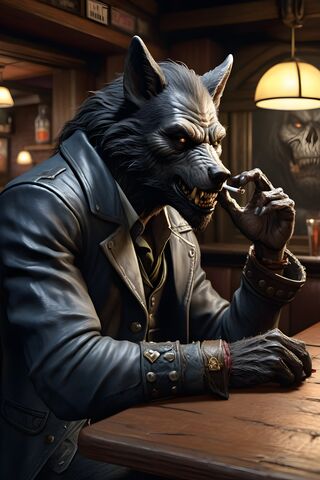 The Mysterious Werewolf at the Bar 🐺🍻