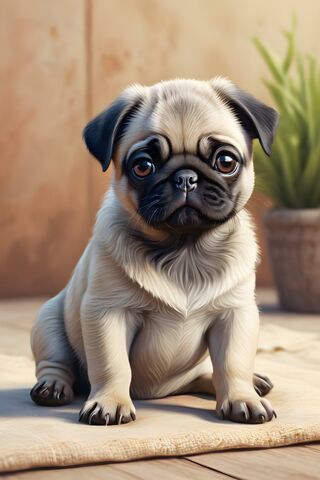 Adorable Pug Puppy 🐾