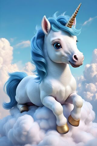 Blue Baby Unicorn