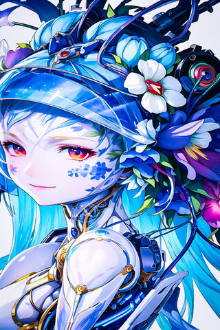 Futuristic Floral Beauty 🌸🤖