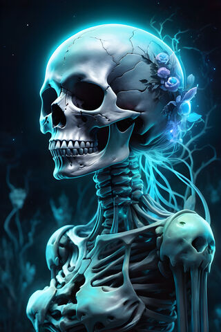 Blue Flame Skeleton