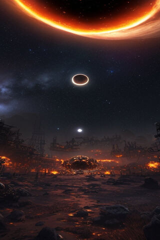 Cosmic Eclipse Over a D..