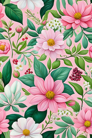 Botanical Berry Pattern