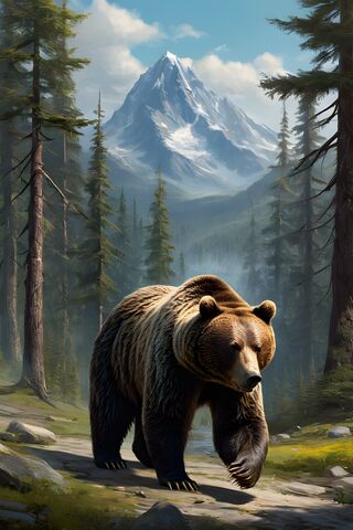 Majestic Bear in the Wi..