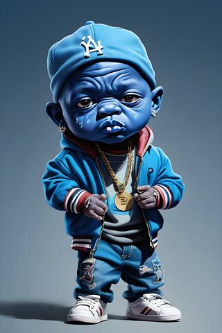 Cool Blue Kid Vibes 🎤💙
