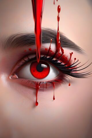 Crimson Gaze: A Haunting Vision' 🩸👁️