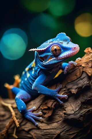 Blue Crested Gecko