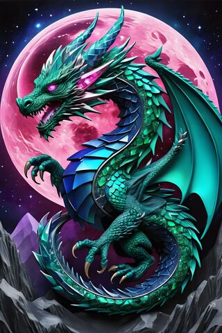 Blue and Green Dragon