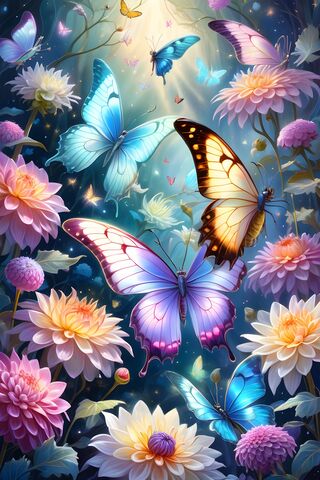 Butterfly's & Dahlias