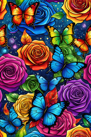 Butterflies and Roses