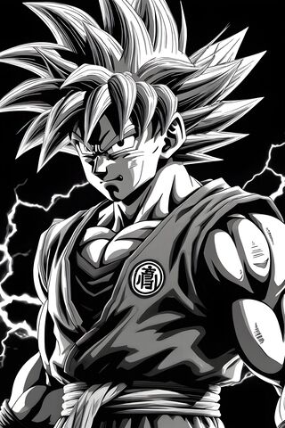 Black and White Goku