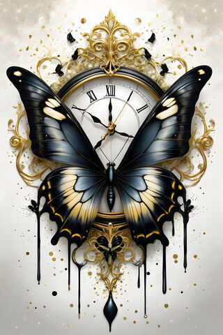 Butterfly Clock