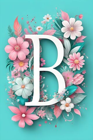 B Floral Monogram