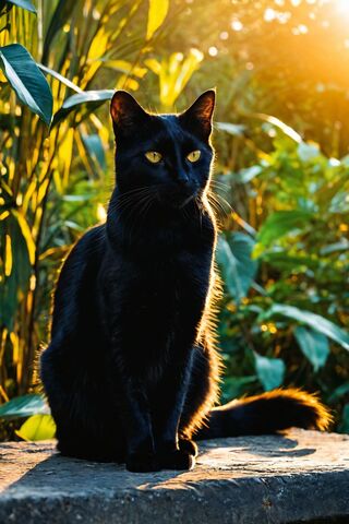 Majestic Black Cat in G..