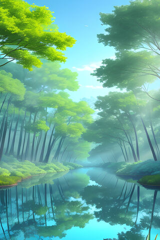 Tranquil Forest Reflections 🌳✨