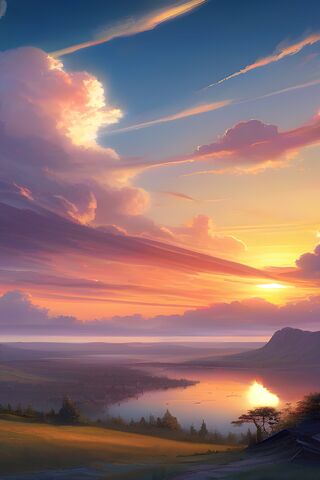 Beutiful Sky With Sunset