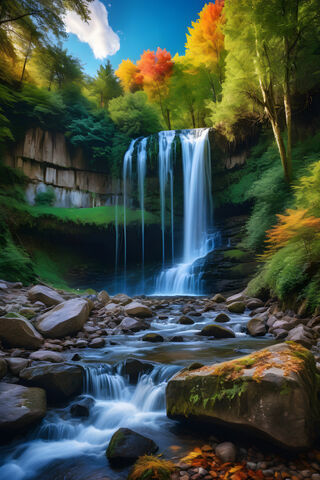 Cascading Waterfall