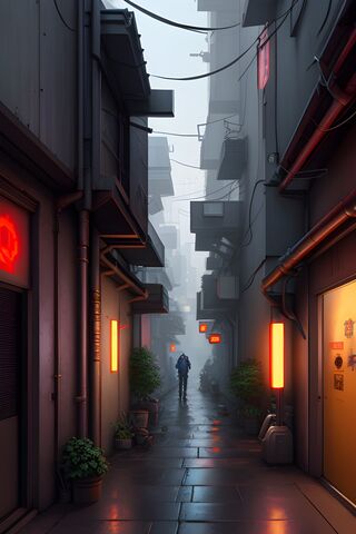 Mysterious Alleyway at Dusk 🌆✨