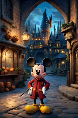 Magical Mickey in Enchanted Streets ✨🏰