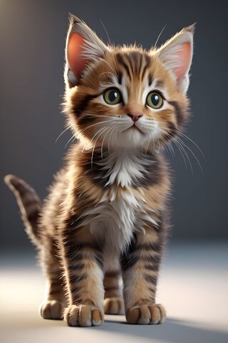 Cute 3D Cat Style