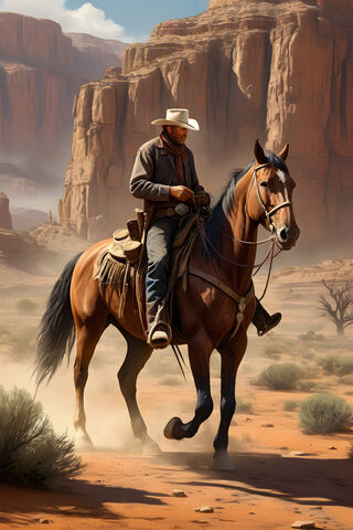 Cowboy in the Desert 🌵🐎