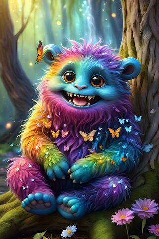 Cute Fuzzy Monster