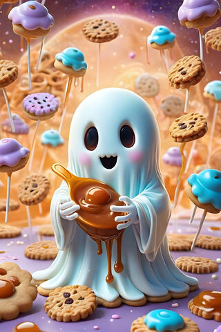 Caramel Ghost and Cookies