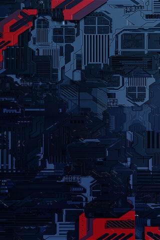 Futuristic Circuitry Design ⚙️🔴