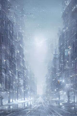 Enchanted Winter Cityscape ❄️🏙️