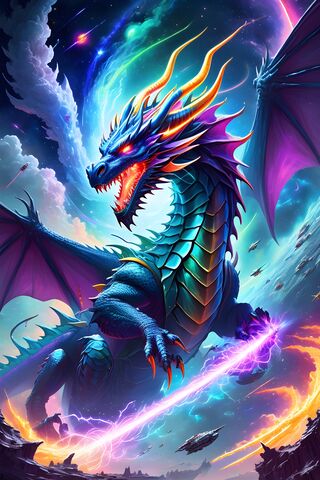 Cosmic Space Dragon