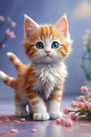 Adorable Fluffy Kitten ..
