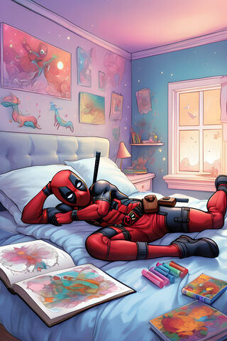 Cozy Day with Deadpool 🦸‍♂️✨