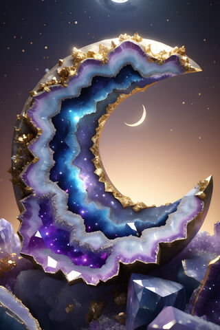 Crescent Moon Geode
