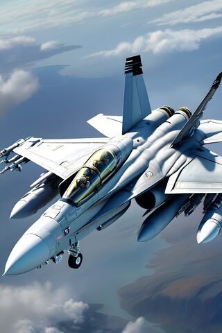 Soaring High: The F/A-18 Hornet 🛩️☁️